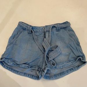 A&F blue jean shorts